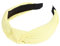 Whakano Bandeau pour femme, bandeau uni noué, bandeau pour cheveux, bijou de cheveux pour femmes et filles, large bandeau rétro, serre-tête pour femmes et filles, jaune clair