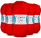 Wollidu Lina Wolle zum Stricken und Häkeln 500g 80% Polyacryl 20% Schafwolle Mulesing-frei Oeko-Tex 5x 100g/90m Häkelwolle/Strickwolle - Rot
