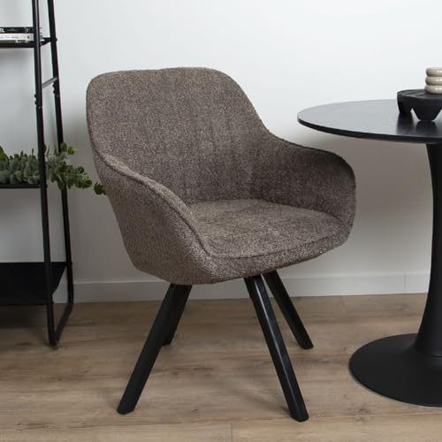 Milton & Oldbrook Bouclette Esszimmerstuhl Madrid, drehbar, Taupe Stühle
