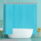 YISURE Duschvorhang mit Gewicht unten 240x200 Aquablau Überbreite für Badewanne, Polyester Stoff Duschvorhang mit Gewichte wasserabweisend waschbar, Breite 240 x Höhe 200cm