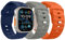 MoKo 3Stück Ozean Armbänder Kompatibel mit Apple Watch Ultra 2 Armband 49mm 46mm 45mm 44mm 42mm für Herren Damen,Wasserdicht Silikon Sport Armband für iWatch Serie 10 9 8 7 6 5 4 3 SE Ultra 2,MB/O/S