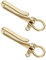 VGOL 2 Pieces Key Chain Hook Brass U Shaped Hook Keychain Brass Vachette Clasp Keychain Belt Hook Buckle for Bag Purse Chain