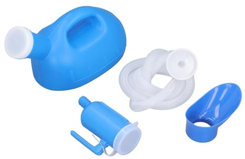 2000 Ml Große PIPI-Flasche mit Langem Schlauch, Starkes Kunststoff-Urinal für Männer und Frauen, Tragbar, Leicht zu Reinigen, Breite Anwendung (Blue)