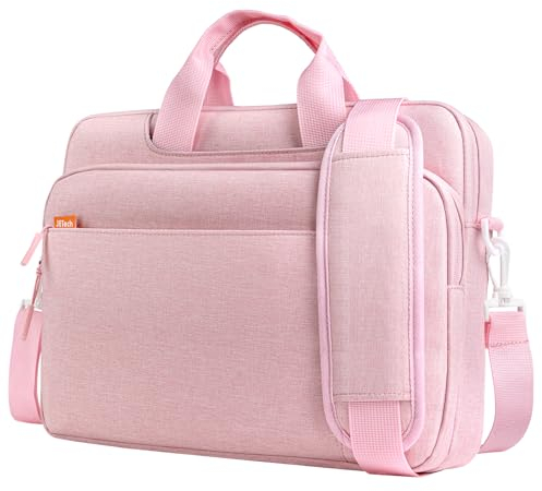 JETech 13 13.3 14 Inch Laptop Bag Case, Waterproof Slim Computer Sleeve Cover Compatible with MacBook Air/Pro 13/14, Surface Book 13.5, HP Pavilion 14, Dell Inspiron 14, ThinkPad 14 (Pink)