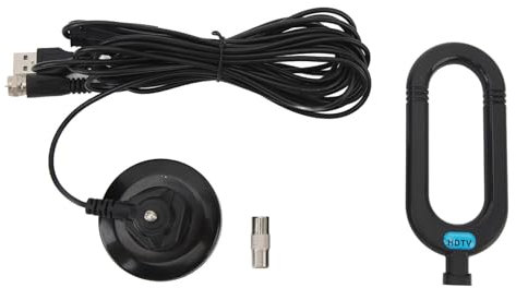 Kit Antenna HDTV Amplificata, Supporto Antenna TV Per Camper 4K 8K 1080P 250 Miglia di Portata del Segnale Antenna HDTV Amplificata Per Camper, Auto, Furgoni(5M)