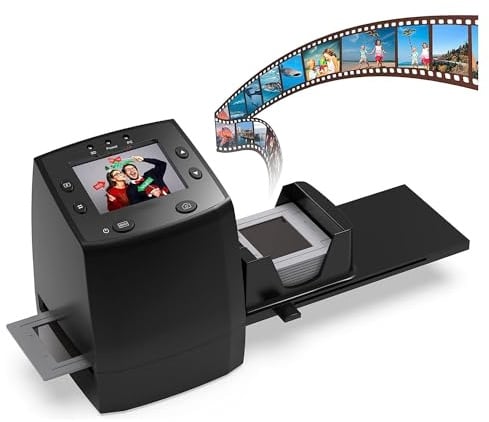 Scanner Per Diapositive Per Pellicole Digitali, Proiettore Per Diapositive Portatile Con Schermo LCD TFT Da 2,4, Luminosità Dello Schermo Regolabile E Supporto Di Più Lingue, Per Casa, Ufficio