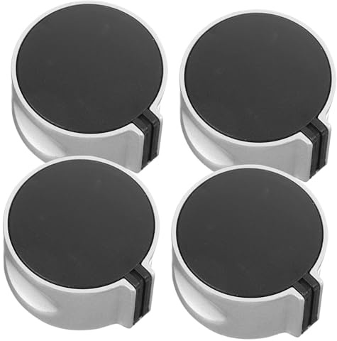 KONTONTY Gas Stove Knobs Burner Knobs Replacement Sturdy Zinc Alloy Igniter Switch for Kitchen Cooktop 4Pcs Set
