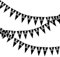 FUIPVGI 3 Stück/13.5M Wimplekette Pirat Girlande schwarz Piratenflagge Piraten Wimpelkette Fahne mit Totenkopfdesign für Kinder Piraten-Party Halloween Geburtstag Party Partydekoration (Schwarz)