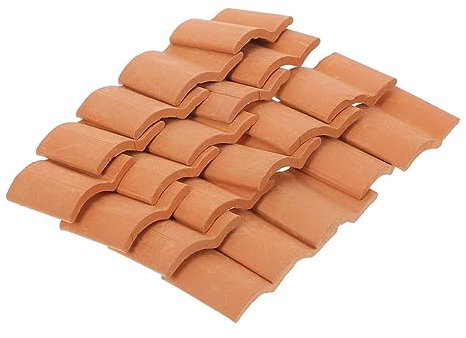 Vaguelly 240 STK Simulierte Kacheln Bauernhof Spielzeug aus Ziegelsteinen rote Miniaturfliesen Kinder bastelset basteln für Kinder Kinderspielzeug aus Mikrosteinen Miniatur-Ziegel Ton Brown