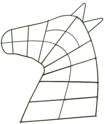 Pferdekopf-Kranzrahmen – Pferdekopfförmiger Metallkranz | Weihnachtlicher Pferdekopf-Kranzständer Aus Drahtgeflecht | Kit Zur Herstellung Von Feiertagsparty-Dekorationen, Kranzzubehör, Metalldrahtrahm