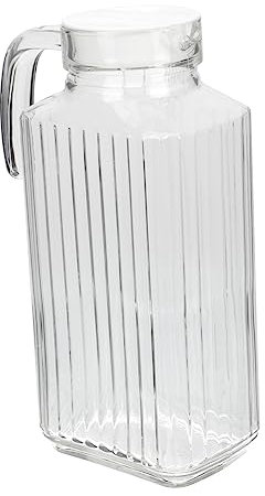 OFFSCH Jarra De Agua De Gran Capacidad Para Té Helado y Bebidas Frías Recipiente Para Jugo De Limón Verano Fabricada Vidrio Antiguo