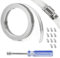 Hose Clamp 3.6 Meters, Stainless Steel Jubilee Clips with 11 Fasteners, with 8mm Blue Screwdriv, Adjustable Hose Pipe Clips, DIY Worm Clamp, Pipe Clamp for Plumbing, Exhaust Ducting Tube and Fuel Line