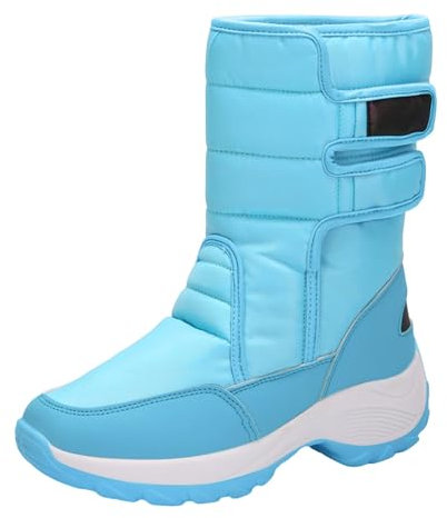 CEWIFO Offerte Stivali Gomma Pioggia Donna Stivali A Tacco Alto da Donna In Pelle Scamosciata Scarpe Pelo Donna Stivali Pelle Uomo Scarponcini Donna Inverno Lacci Stivali Donna Platform