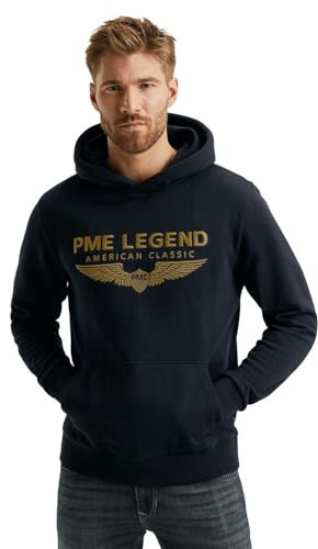 PME Legend Herren Kapuzenpullover Hoodie Hooded Soft Terry with Logo Regular Fit
