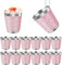 XPJBKC 12 Piezas Vaso de Chupito con Collar, 30ML Vasos de Chupito para Colgar del Cuello, Vasos de Chupito de Acero Inoxidable con Cadena, Collar Vaso para colgar para Fiestas de Bodas