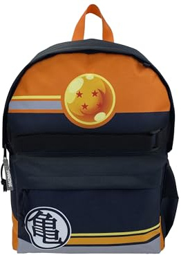 CYPBRANDS - Dragon Ball, Jugendrucksack, anpassbar an Trolley, Goku, Schulbedarf, Rucksack, schwarze Farbe, offizielles Produkt