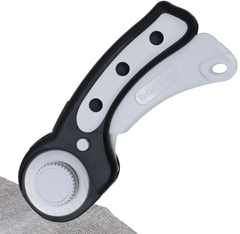 Dreuhuing Cutter Rotatif | Coupe Rotatif 4.5 cm pour Tissu - Accessoire avec Verrou Sécurité pour Cuir Tissu Feutre Papier