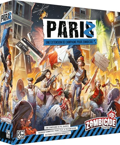 Asmodee Zombicide: PariZ – Cmon – Gesellschaftsspiele – Erweiterung Kampagne – kooperativer Experten-Spiel – Paris Zombie – französische Version