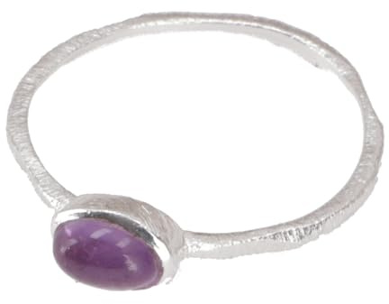 GURU SHOP Stapelring, Silberring, Halbedelstein Modell 4, Amethyst