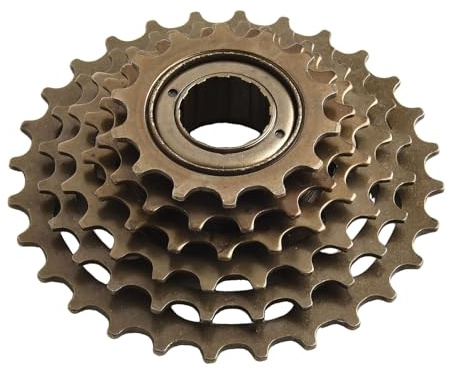 EasyByMall Mountainbike Freilauf 6 Gang Kassette 14-28T Stahl Schraubkranz für Getriebe Upgrade Braun