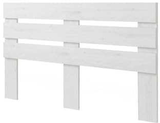 Lermowood Bettkopfteil Z1 160x80cm Weiß –Elegantes Kopfteil fürs Bett – stilvoll und bequem – Verschiedene Größen & Farben - Massivholz Kiefer
