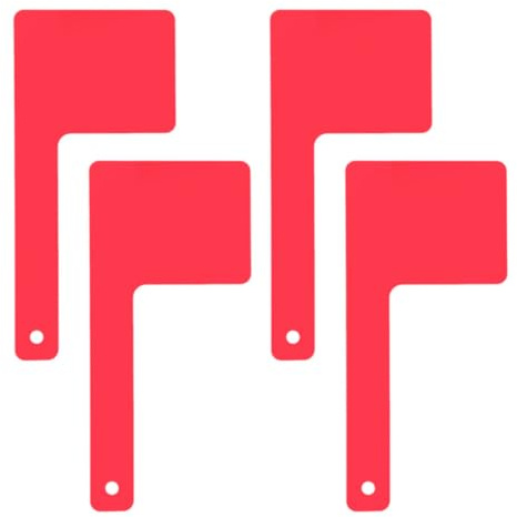 UTHCLO 4pcs Acrylic Mailbox Red Flags Replacement Set with Rotatable Design, Weather Resistant and Waterproof Mailbox Accessories for Outdoor Home Entrances
