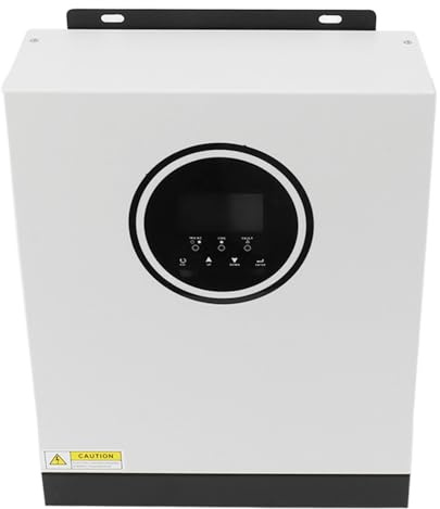 FTVOGUE Onduleur Solaire Hybride en Aluminium, Chargeur 1800 W, 230 V AC, Onde Sinusoïdale Pure, écran LCD, Batterie 12 V, Compatible avec Utilitaire et Générateur pour la Surveillance de l'école à