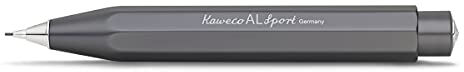 Kaweco AL SPORT Druckbleistift Anthracite 0.7 mm HB I Mechanischer Bleistift aus hochwertigem Aluminium in seidenglänzender Optik I Druck-Bleistift nachfüllbar Anthrazit I Druckminenbleistift 10,5 cm