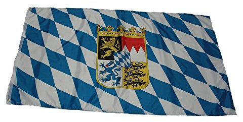 Flagge Bayern mit Wappen Fahne 150x90cm