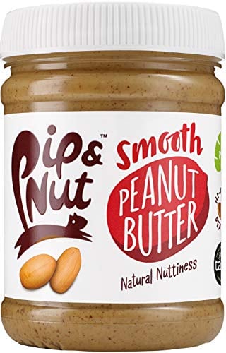 Pip & Nut Smooth Peanut Butter - 6 x 255g - Absolutely No Palm Oil, Hi-Oleic Argentinian Peanuts, High in Fibre, Vegan Friendly