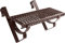 Parotec Dachtritt 100 cm für Schornsteinfeger Komplett Steigtritt für Dachziegel und Dachpfanne zum Einhängen Laufrost inkl. Montagematerial, 10 Farben (RAL 8017 - Braun)