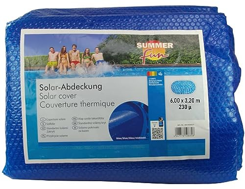 Summer Fun Extra Solarplane, Solarfolie, Luftpolsterabdeckung für Pool oval 600x320 cm, 230 µm