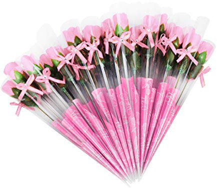 Weiye 38pcs -, mit Duft, Seife mit Nelke Blume Bad Seife Rose Blume (frei von Konservierungsstoffen -Öl Seife, Geschenk für Jahrestag/Geburtstag/Hochzeit/Valentinstag a