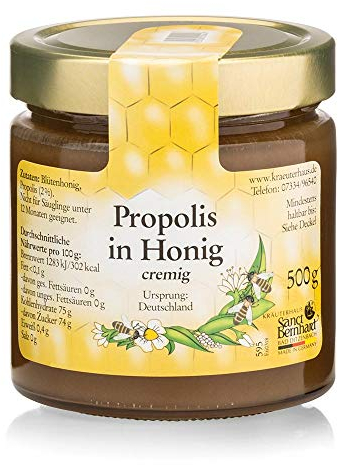 Sanct Bernhard Propolis in Honig | Cremig | 500 g