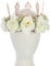 Floral Fall Rosen-rote Rosenkrone, Wald-Haarkranz, Festival-Haarband, F-67 - elfenbein - Medium