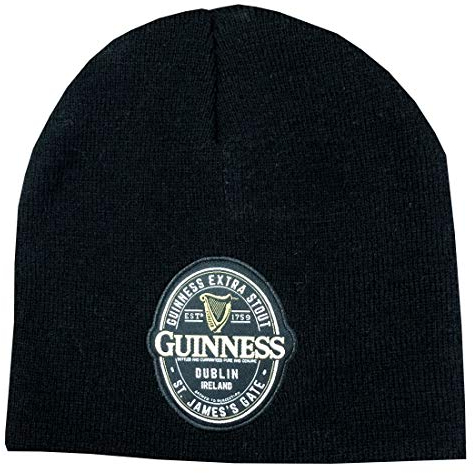 Mütze, Schwarz, mit aufgenähtem Guinness-Emblem