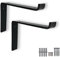 Heavy Duty Shelf Brackets Rustic Scaffold Board Shelving Industrial Iron/Steel Metal (Pair) by BMF Direct® (225mm 9 - Down Black)