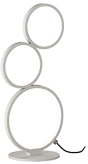 Trio Leuchten LED Tischleuchte Rondo 52261033, Metall weiß matt, inkl. 17 Watt LED, Tast Dimmer