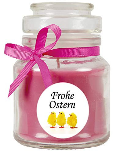 HS Candle Duftkerze als Ostergeschenk (Lavendel-Duft), Design: Küken - Kerze als Osterdeko - 120g. Wachs mit ca. 30 Stunden Brenndauer