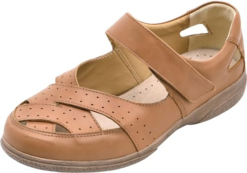 Cosyfeet Shelley - Light Tan - 5½ - 6E Width - Extra Wide Women's Shoes