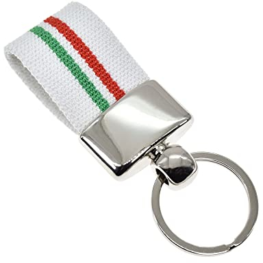 BDM - Llavero Bandera Italia, Porta llaves de Tela, llaveros Futbol, llaves coche y CASA, Hombre y Mujer. - Modelo 1