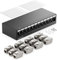 deleyCON Patch Panel 12 Porte Set Sezionatore 1RU + 12 Moduli Keystone Jack RJ45 STP CAT6a Compatibile con Cavo di Installazione CAT5 CAT6 CAT6a CAT7 Cavo di Rete Ethernet LAN DSL - Nero