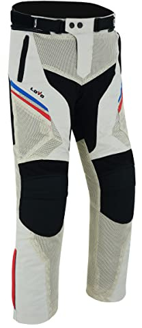 LOVO - Pantaloni da moto estivi unisex con design traforato - Abbigliamento da moto per uomo e donna - Comfort e ventilazione ottimali - Protezioni integrate su ginocchia e fianchi - Stile moderno