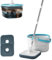 HBSGS Microfibra Spin Mop & Secchio sistema di pulizia del pavimento, supporto auto-separazione acque reflue e acqua pulita, auto-strizzante girevole a 360° testa quadrata per legno, laminato