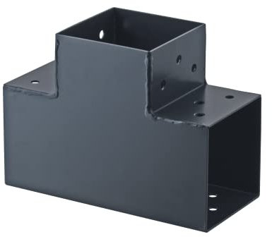 Suki Connecteur T Angle 90° pour Poteau Bois, H.9 x P.9 cm
