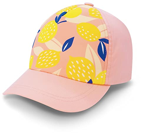 Jan & Jul Sonnenhut mit 50+ UV-Schutz für Mädchen Baseballkappe (Sommerzitrus, 2-12 Jahre)