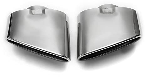 Auspuff Sound Booster Paar Edelstahl Autozubehör Für BMW X5 E70 E53 2000-2016 Auspuffblenden Dual Endrohr Schalldämpfer Rohrabdeckung Endrohr Schalldämpfer