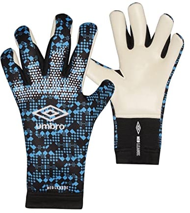 Umbro Erwachsene Neo League Torwarthandschuhe, Schwarz/Weiß/Blau, 9
