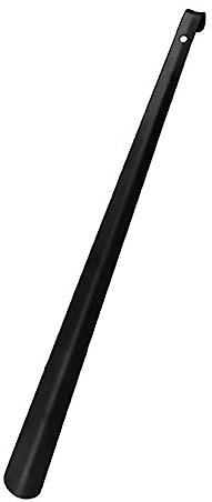 Bayli Chausse-pied en acier inoxydable de 80 cm - Extra long - Noir - Chausse-pied en métal - Construction stable - Élégant chausse-pied en métal pour bottes, Noir