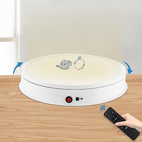 Drehteller Elektrisch 42CM 50KG Automatische Drehteller mit Fernbedienung 360 Grad Drehteller für Fotografie Live-Video Schmuck-Display 100-240V
